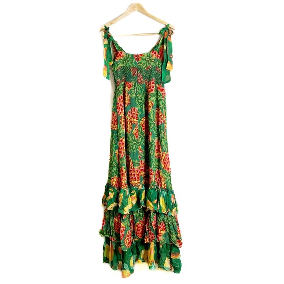 Farm Rio Pineapple Galore Smocked Waist Maxi Dress - Picture 6 of 9